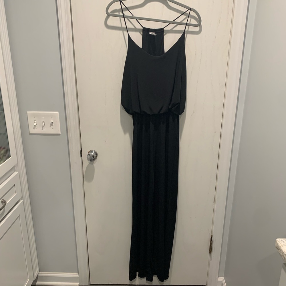 Olivia K Black Silky Jumpsuit